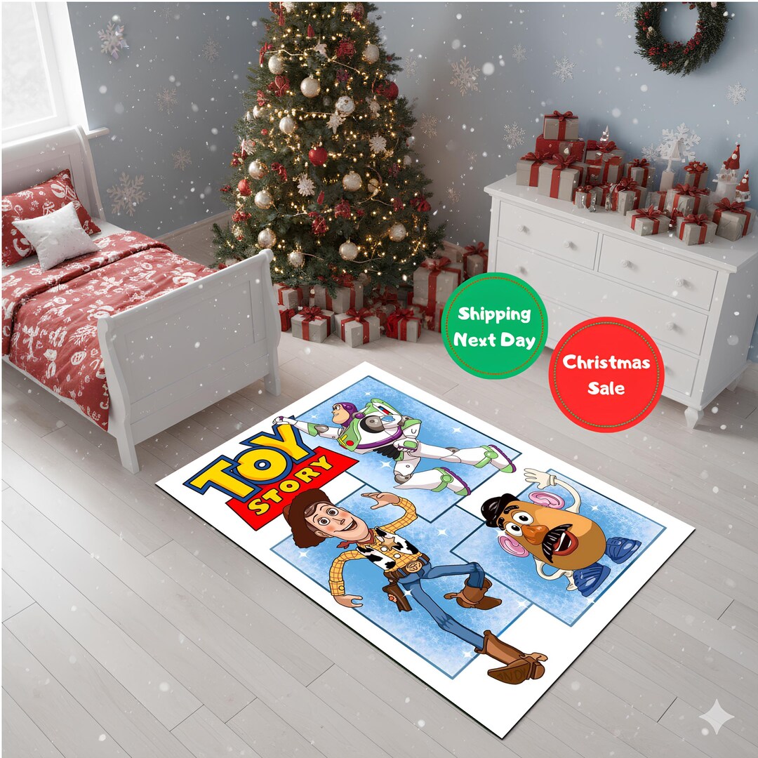 Toy Story Rug Ruggable Toy Story Rug, Woody Buzz Lightyear Play Mat - Etsy