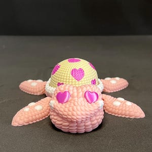 Porte-bijoux Turtle PLA avec motif crochet – Parfait pour la Saint-Valentin