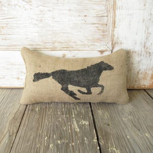 Running Horse - Burlap Feed Sack Doorstop - Horse doorstop - Horse decor - Door Stop