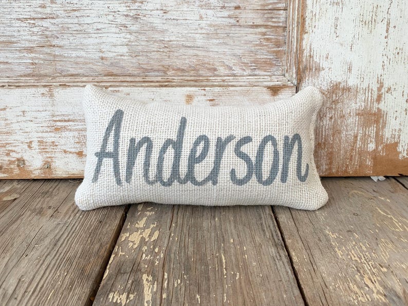 Family Name Burlap Fabric Doorstop - Custom Word Door Stop - Personalized Door Stop