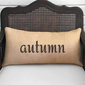 Seasons Burlap Pillow - Your choice of a Winter Pillow - Fall Pillow - Summer Pillow - Spring Pillow - Four Seasons - fall decor image 3