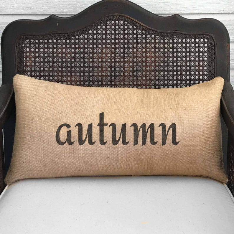 Seasons Burlap Pillow - Your choice of a Winter Pillow - Fall Pillow - Summer Pillow - Spring Pillow - Four Seasons - fall decor image 3