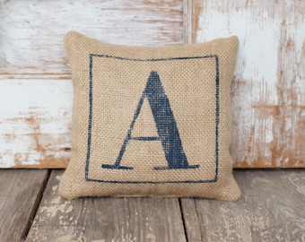 Classic Monogram Burlap Doorstop -  Burlap Fabric Doorstop - Personalized - Monogram Home Decor - Door Stop