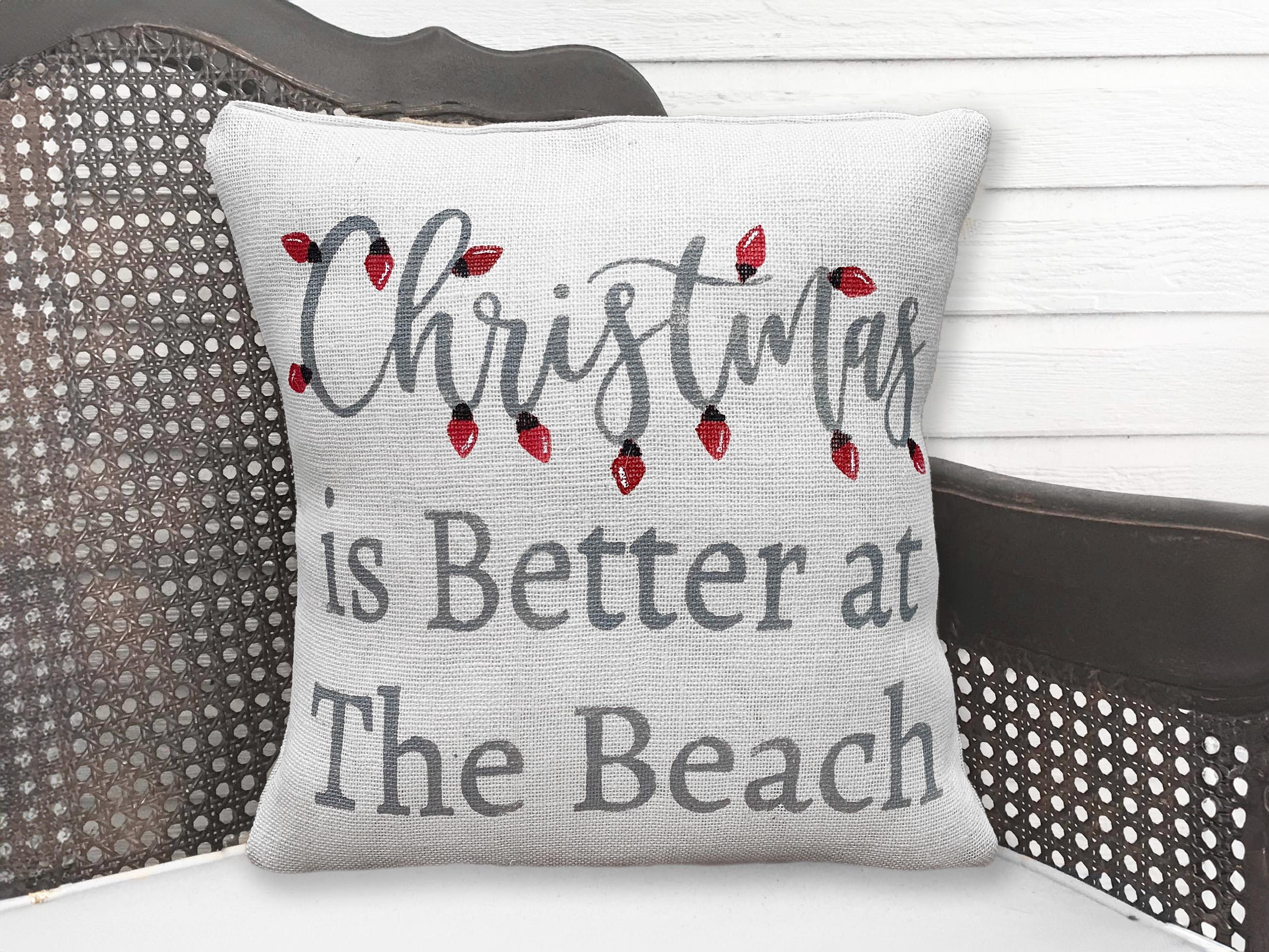Life is better at the beach pillow hotsell