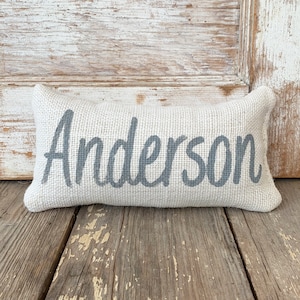 Family Name Burlap Fabric Doorstop - Custom Word Door Stop - Personalized Door Stop