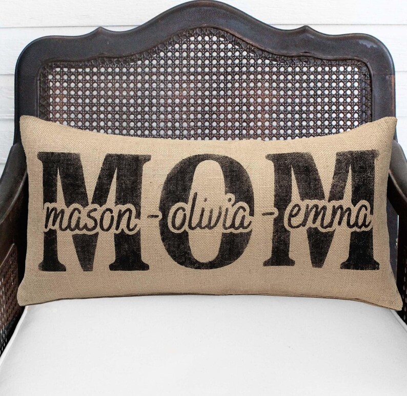 Personalized Mom Pillow with Children's names - Mom Gift Personalized - First Mother's Day - Personalized Gift for Mom image 2