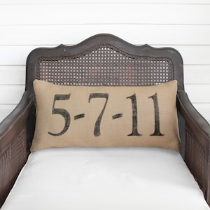 Remember the Day - Burlap Pillow - Personalize with a  special date in your life - Save the Date Pillow - Anniversary Pillow - Wedding Date