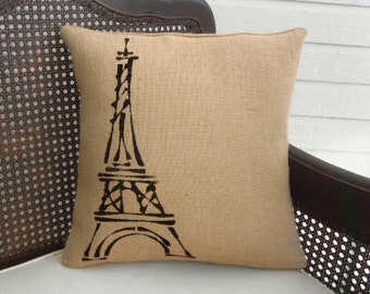 eiffel tower sequin pillow