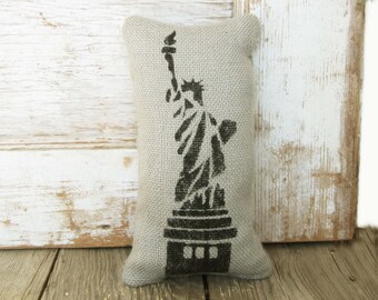 Statue of Liberty -   Burlap Doorstop - New York, USA Landmark - Americana, Patriotic - Door Stop