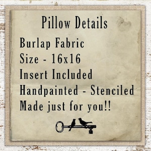 O Christmas Tree - Burlap Christmas Pillow - Burlap Pillow - Decorative Bird Christmas Tree Pillow image 3