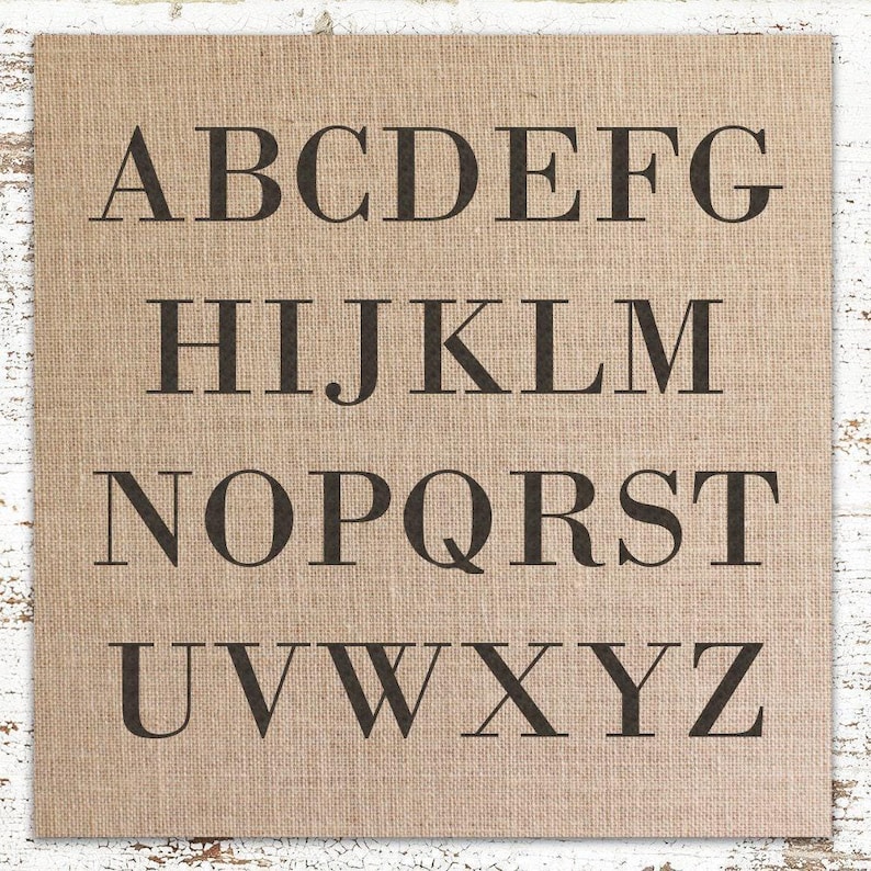 Classic Monogram - Burlap Pillow - Monogram Pillow Burlap - Personalized - Letter Pillow - Initial Pillow - Alphabet Pillow image 3