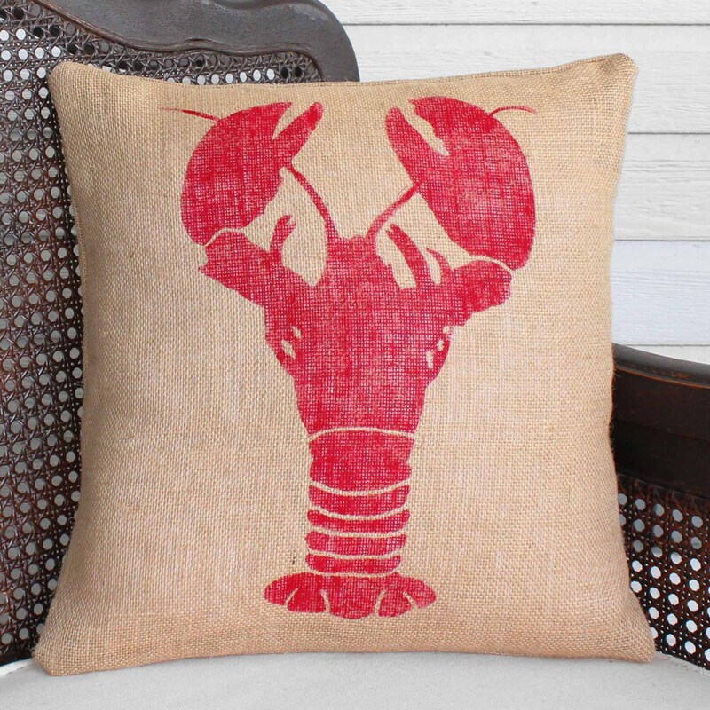 Indoor/ Outdoor Lobster Pillow by C & F