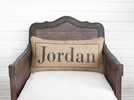 Classic Family Name  Burlap Pillow - Personalized Name Pillow - Custom Name Pillow -
