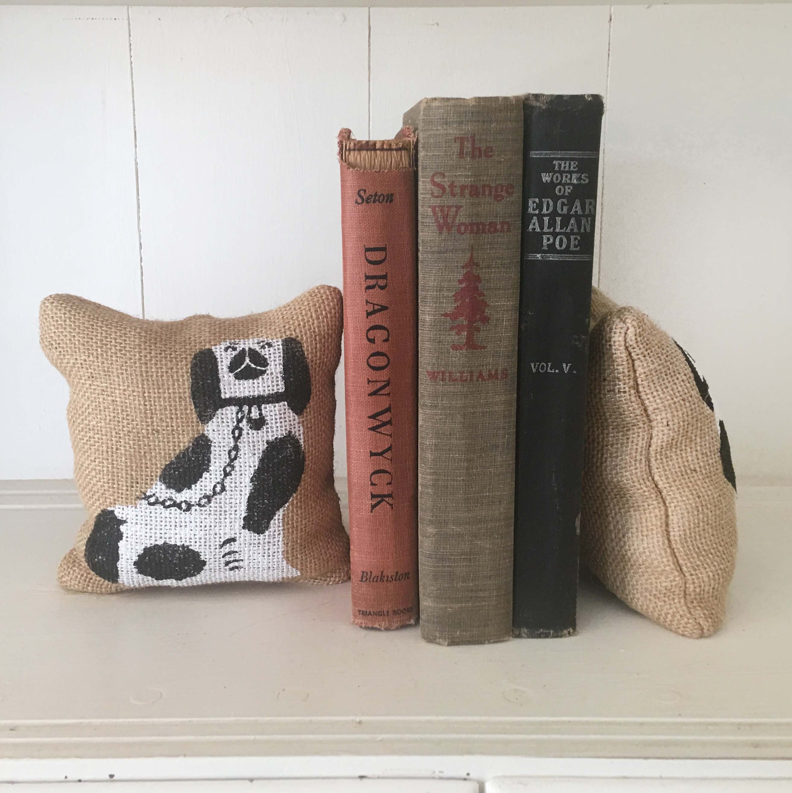 Manor House Staffordshire Dogs Petit Feed Sack Pillow Pair