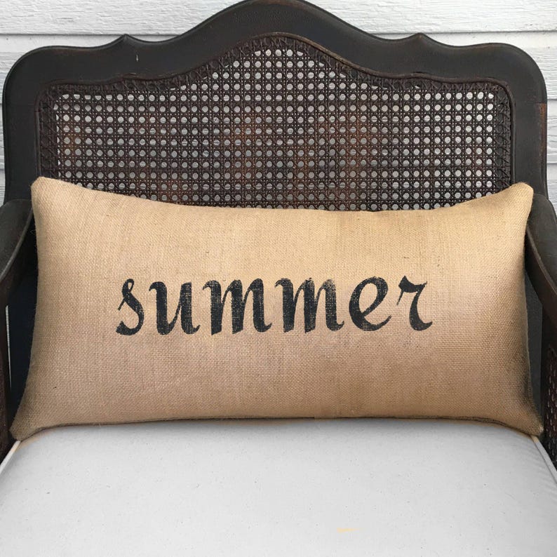 Seasons Burlap Pillow - Your choice of a Winter Pillow - Fall Pillow - Summer Pillow - Spring Pillow - Four Seasons - fall decor image 2