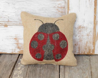 Ladybug - Burlap Doorstop - Ladybug Decor - Burlap Door Stop - Garden Decor - ladybug doorstop - Ladybird - insect