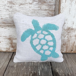 Sea Turtle-  Burlap Feed Sack Doorstop - Nautical Door Stop - Sea Turtle  Decor - Sea Turtle Silhouette
