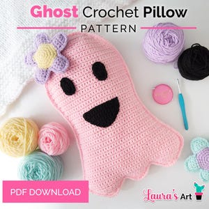Ghost Crochet Pillow - PDF Pattern