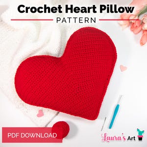 Crochet Heart Pillow Pattern