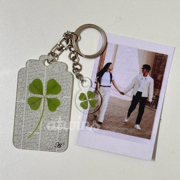 Clover Keychain / Phone Charm -  QUEEN OF TEARS / Hong Hae In