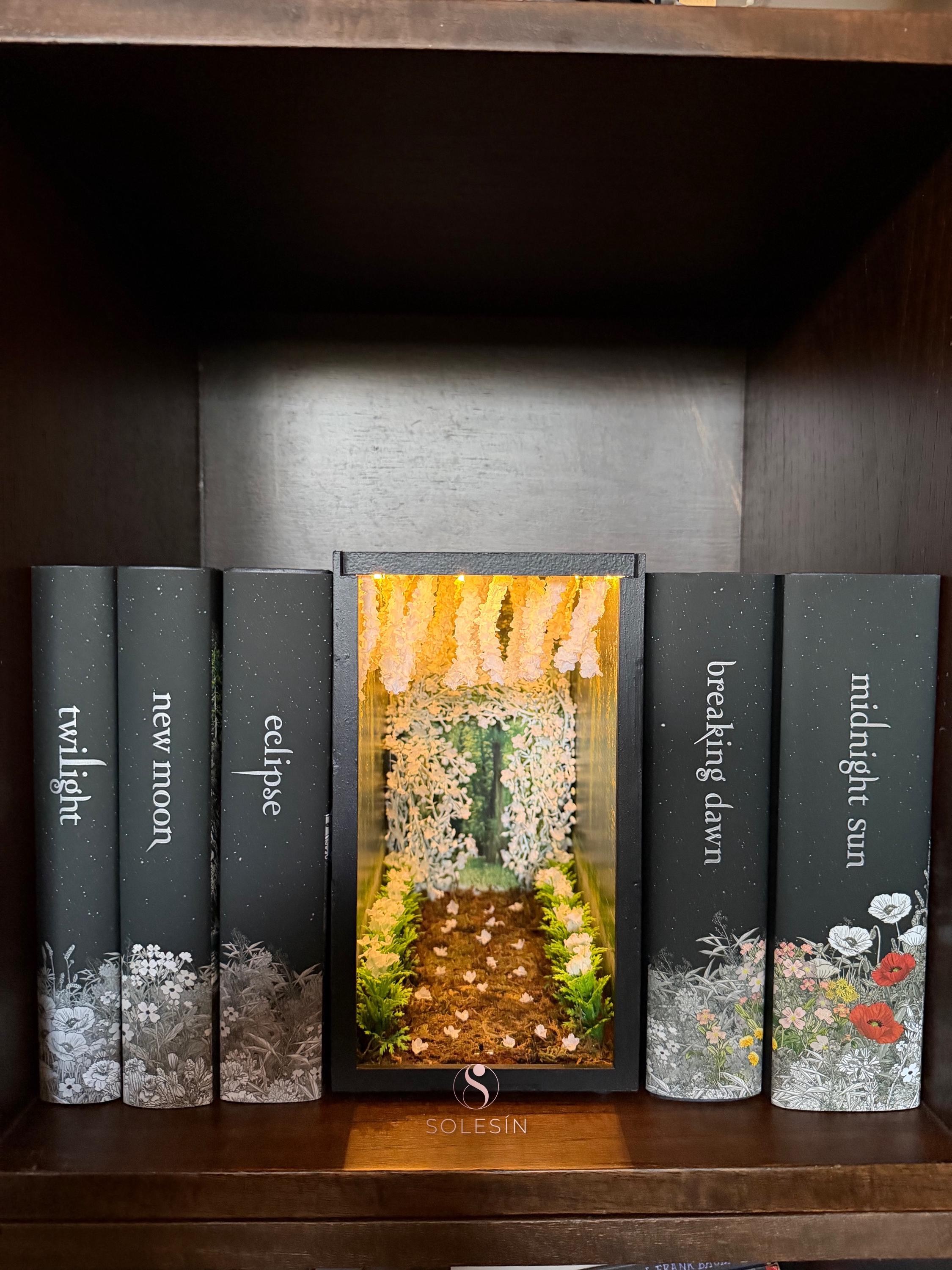 Handmade Twilight Book Nook: Forks Forest Bookshelf Diorama With 