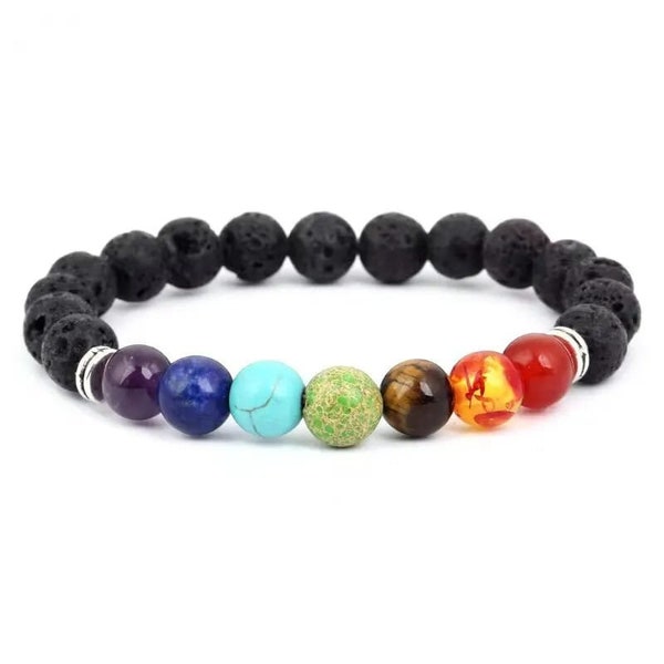 Volcanic Stone Bracelet  For Men And Women- Handcrafted Stretch Jewelry 2024