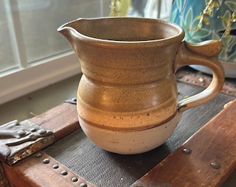 Hand Thrown Pottery Cream Pitcher