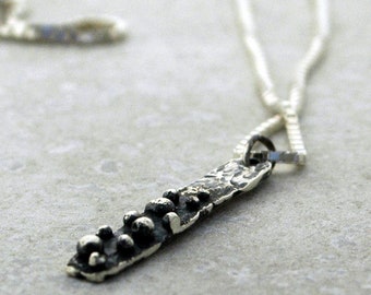 Fizz - Bar Pendant in Sterling Silver - Nickel Free - OOAK Handcrafted in the Pacific Northwest