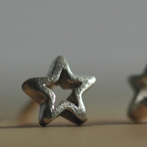Star Stud Earrings in Sterling Silver Nickel Free Handmade in the US Bild 5
