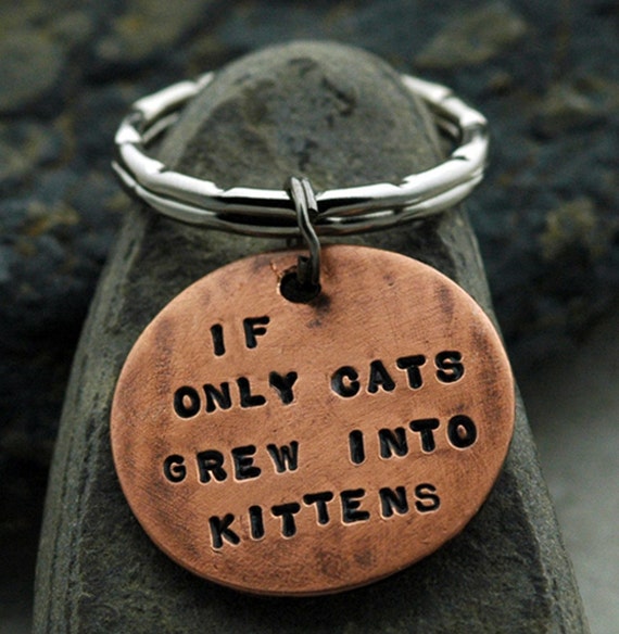 Items similar to Paw Key Chain in Sterling Silver and Copper on Etsy