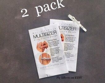 2 pack of Ring Sizers -Adjustable - Find your perfect size - Sizes 1 thru 17 - DIY finger measuring at home made easy