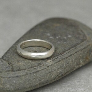 The Classic Ring - Domed Band in Reclaimed Sterling Silver -Hand Made Upon Order with a Comfortable Fit - Nickel Free