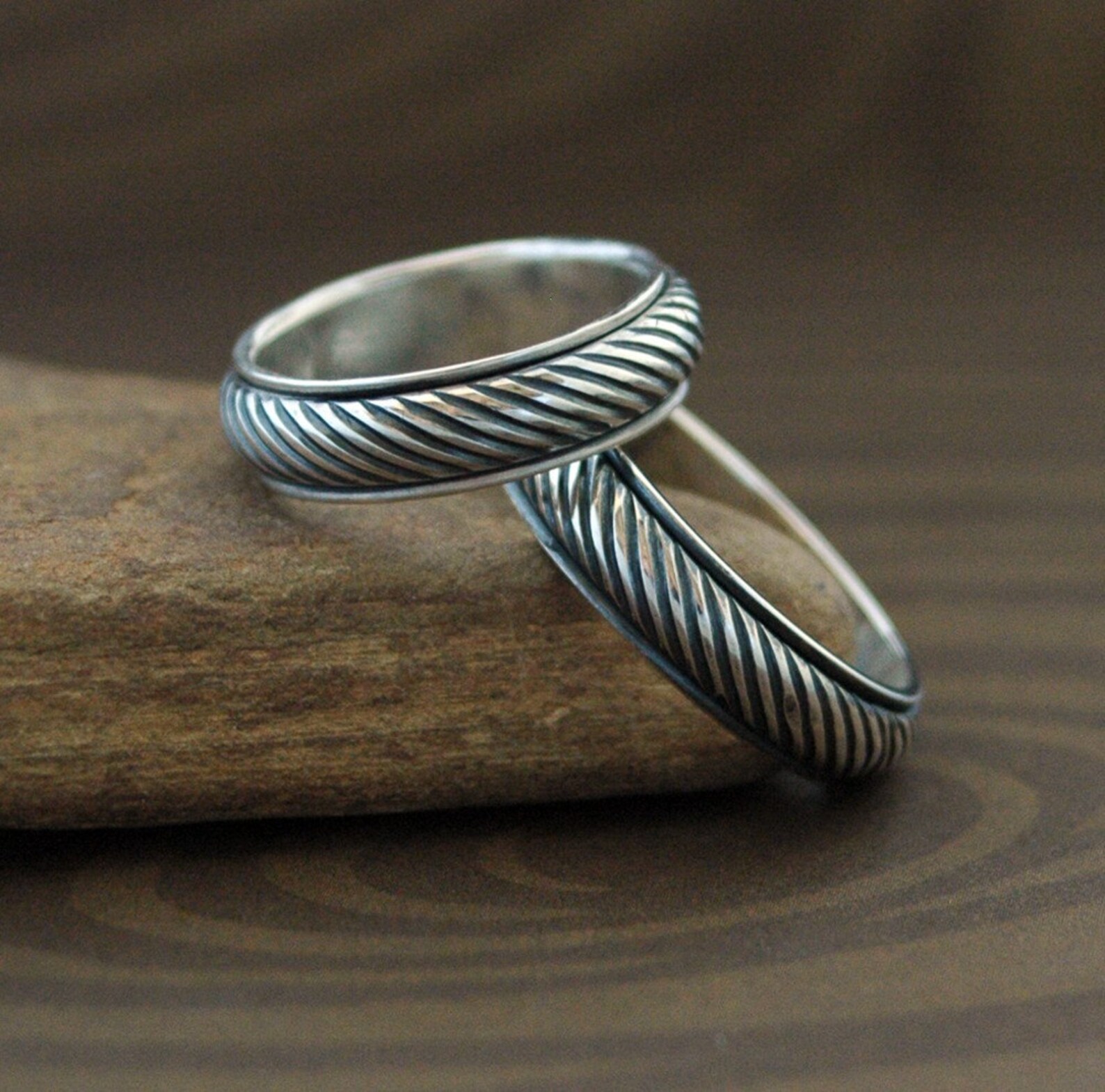 Endless String Handmade Spinning Ring in Sterling Silver Etsy
