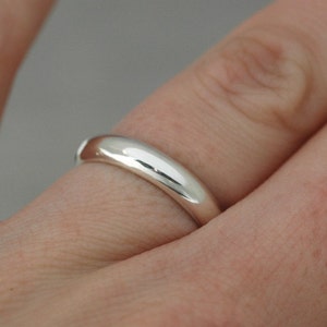 The Classic Ring Domed Band in Reclaimed Sterling Silver Hand Made Upon Order with a Comfortable Fit Nickel Free image 2