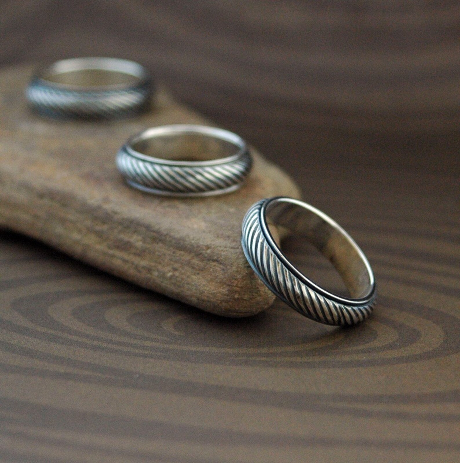 Endless String Handmade Spinning Ring in Sterling Silver Etsy