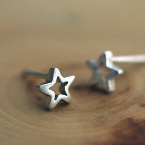 Star Stud Earrings in Sterling Silver Nickel Free Handmade in the US Bild 4