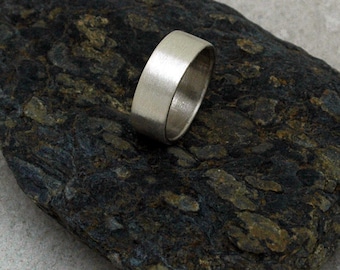 MEDIUM Brushed Matte Ring - A Band for Men or Women - Made to Order in Sustainable Silver
