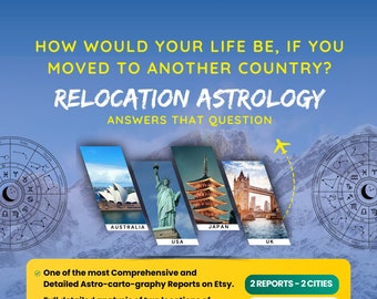 Relocation Report / Astro Map / Travel Reading, Location Astrology / Astrocartography
