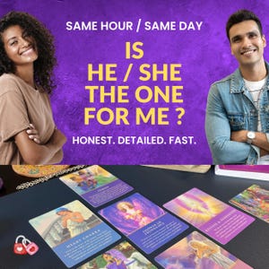 Psychic Reading, ist sie / er der Richtige? Wird die Beziehung halten? Werden wir heiraten? Tarot Legung, Same Hour / Same Say Beziehung.
