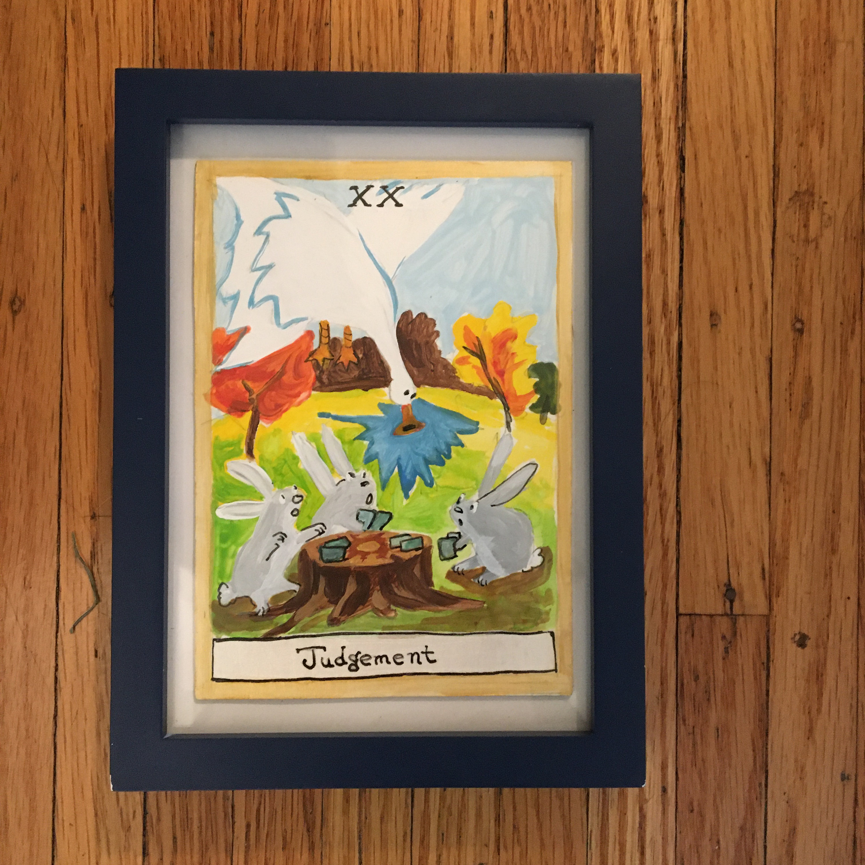 Tarot Card XX Fishchild Deck (Judgement) Framed Print from an Original Painting
