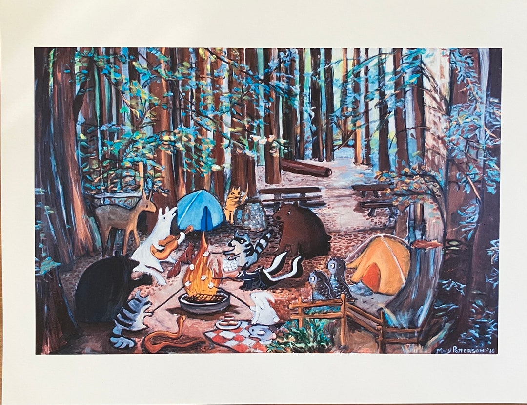 Campfire , Print - Etsy