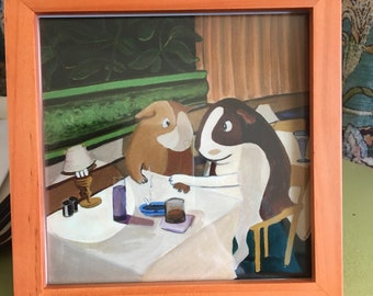 Guinea Pigs at the Hotel Astoria - Small framed Print