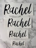 Personalised Vinyl Stickers Names Labels Custom Size Font Matte Gloss - Hen Wedding Stag Birthday Decal Permanent Vinyl