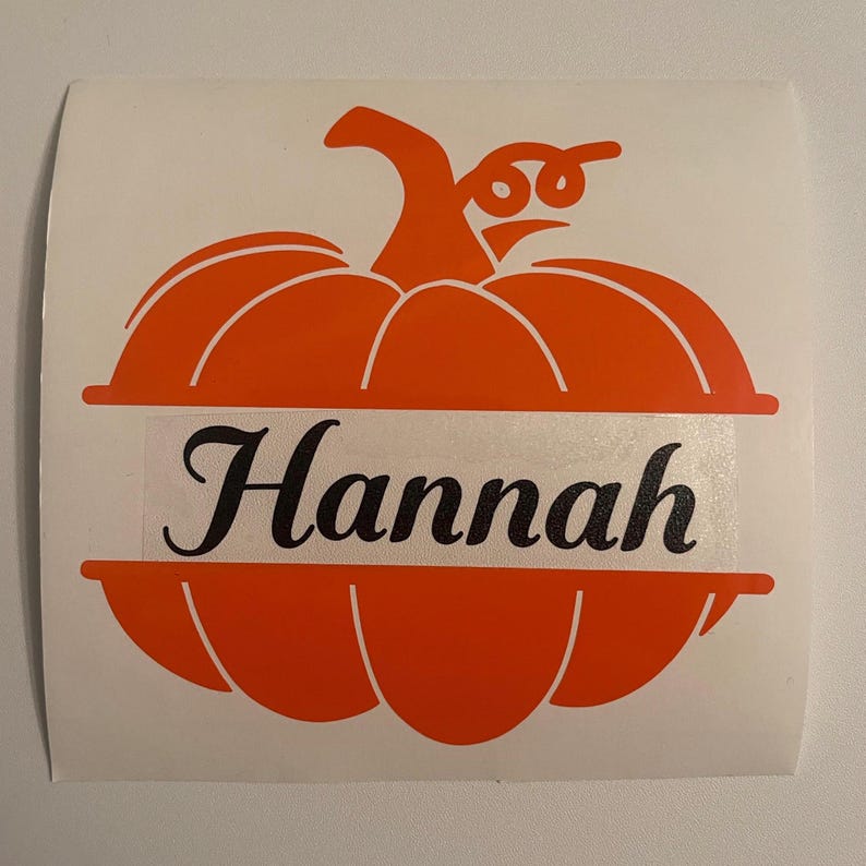 Personalised HALLOWEEN DECALS Vinyl Stickers Pumpkins Ghost Trick or
