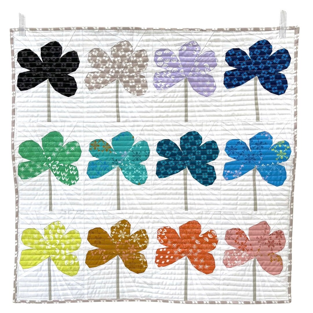 Wire Flower Mini Quilt PDF Pattern - Etsy