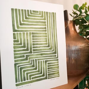 Dipinto a mano - illustrazioni astratte originali in stile moderno boho chic, acquistabili singolarmente o in set - idea regalo artigianale