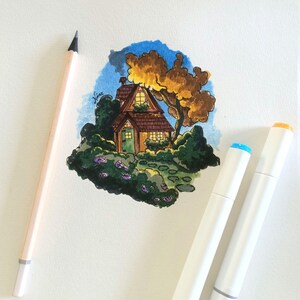 Illustrazione fatta a mano, idea regalo per neo genitori e neonati, da appendere in cameretta bimbi o nursery, personalizzabile