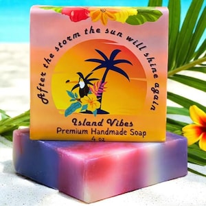 After The Storm The Sun Will Shine Again My Beauty Gift Box  Island Vibes Spa Scented Handmade Beauty Soap Bar 4 oz