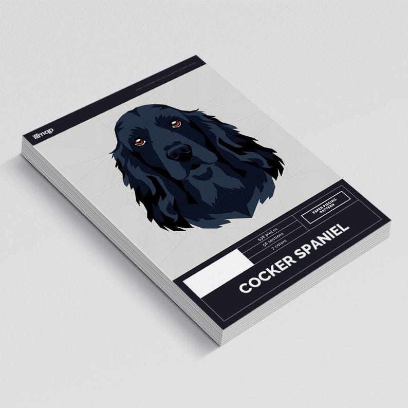 Black Cocker Spaniel Quilt Pattern — 50x50