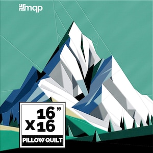 Emerald Mountain Quilt Pattern – 16" Beginner FPP Design (PDF Download)